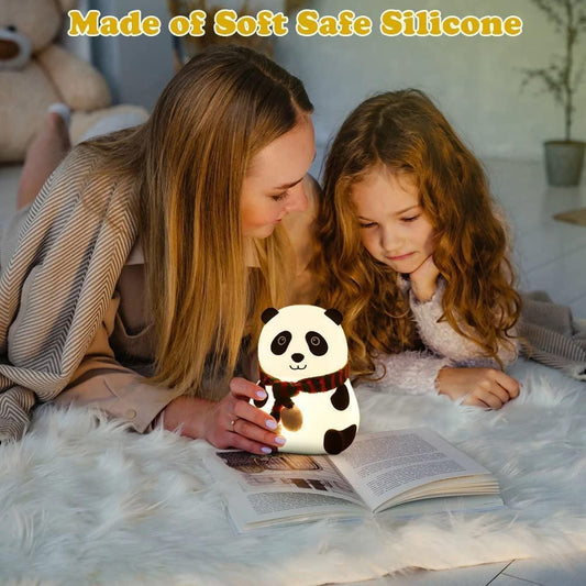 Silicone Panda Touch Night Light – Cute Lamp for Kids, Baby Room and Bedroom Decor – 7 Color Changing Nightlight for Girls, Boys and Gift Décor - AGTO Fashion