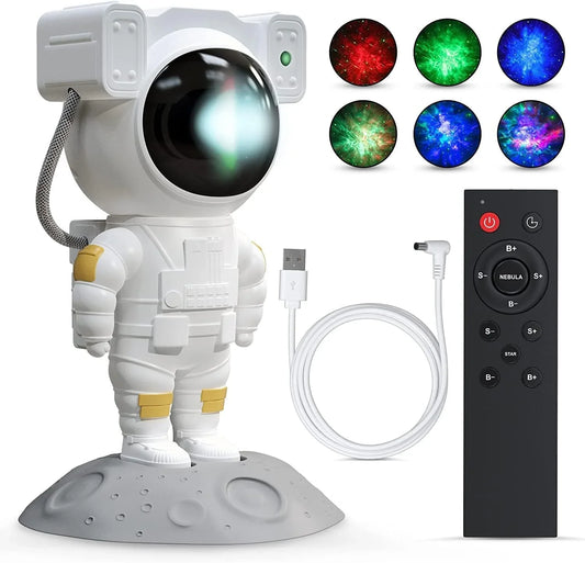 Astronaut Galaxy Projector Night Light – 360° Rotating Star & Nebula Lamp with Remote, Timer & Adjustable Head – Kids Room, Bedroom & Party Decoration, Décor - AGTO Fashion