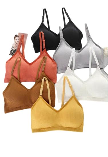 AGTO Fashion Medium Impact Padded Sports Bra Pack of 2