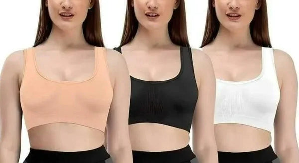 Womens Multicolor Air Bra (Pack of 3) - AGTO Fashion