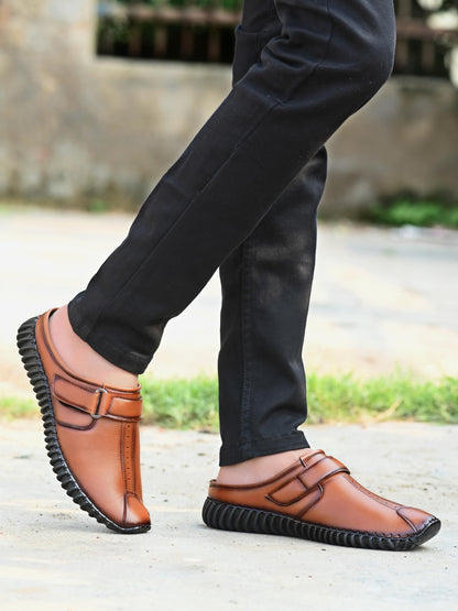 Men's Bantu Style Tan Loafer Casual Shoe - AGTO Fashion