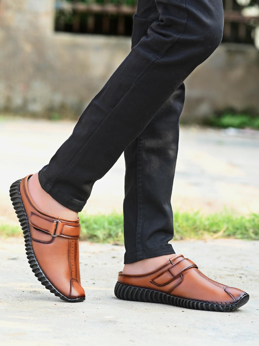 Men's Bantu Style Tan Loafer Casual Shoe - AGTO Fashion