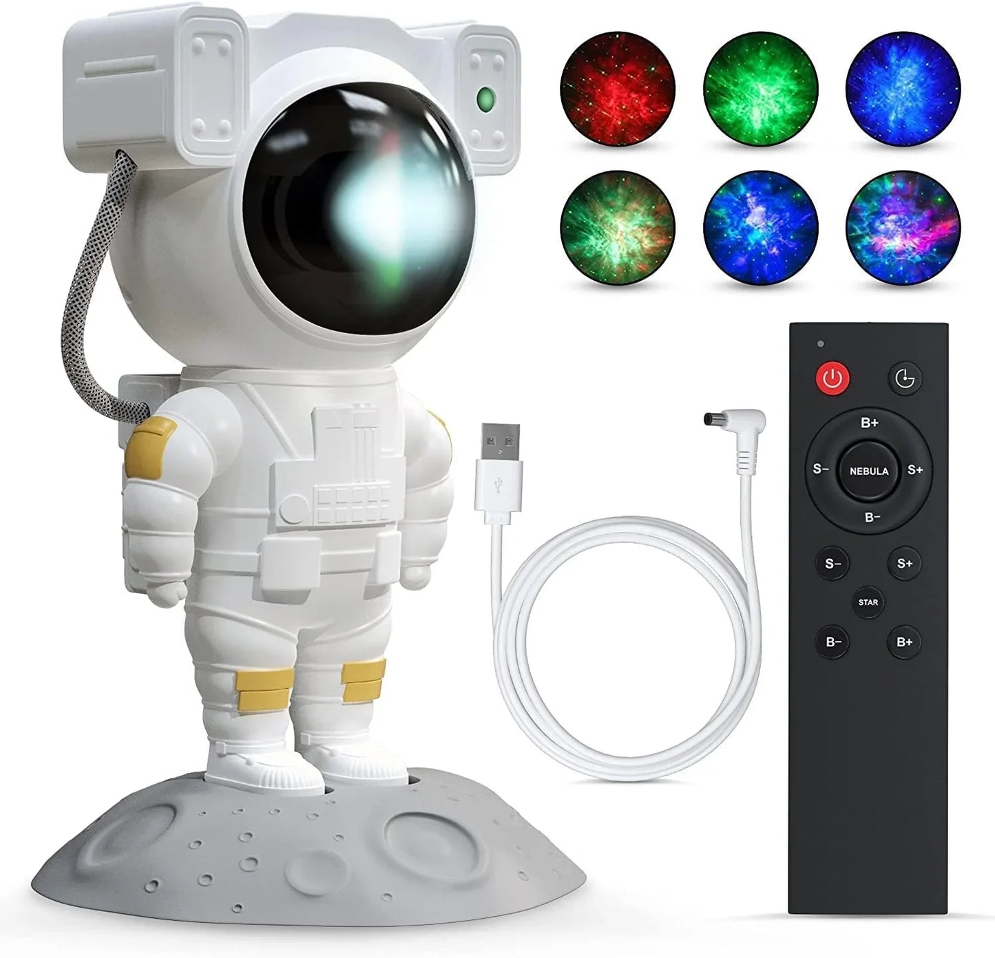 Astronaut Galaxy Projector Night Light – 360° Rotating Star & Nebula Lamp with Remote, Timer & Adjustable Head – Kids Room, Bedroom & Party Decoration, Décor - AGTO Fashion
