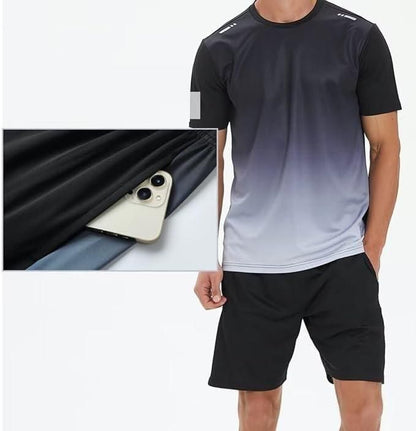 Men's Jersey T-shirt & Bottom Set - AGTO Fashion