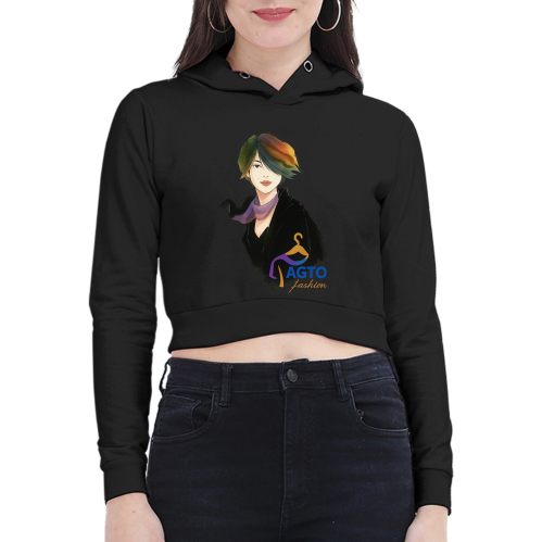 Women’s short black t-shirt - AGTO Fashion