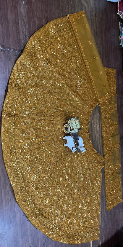 Soft Butterfly Net Lehenga Set with Sequins Embroidery | Semi-Stitched with Matching Dupatta & Blouse - AGTO Fashion