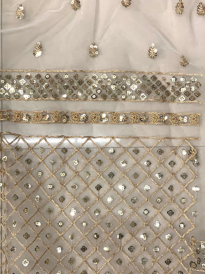Elegant Designer Soft Butterfly Net Embroidered Saree with Sequins & Codding Work - AGTO Fashion